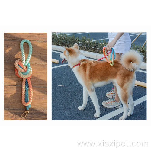 Clip Gradient Hand Cotton Modern Pet Dog Leash